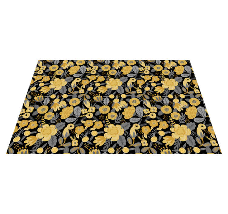 Floral Print Elegance nature vinyl carpet - TenStickers