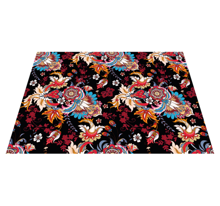 Botanical Inspiration mandala vinyl carpet - TenStickers