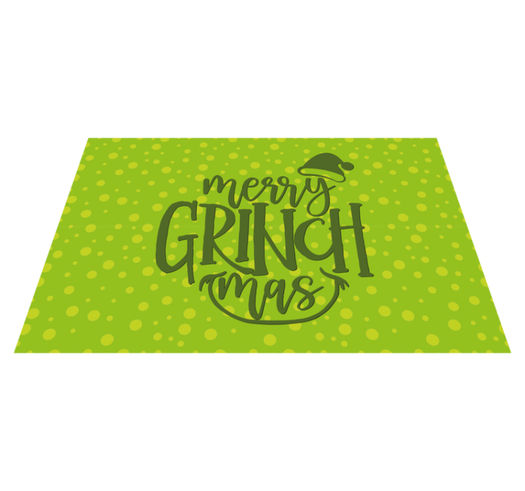 Grinchmas cheer Christmas vinyl carpet - TenStickers