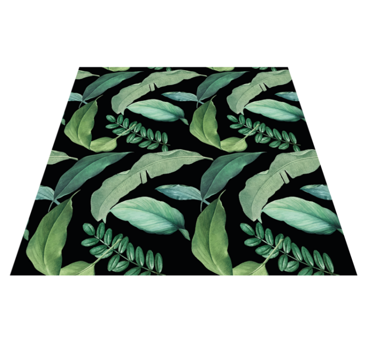 Leafy Green Botanical nature vinyl carpet - TenStickers