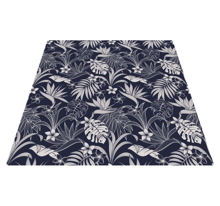 Tropical Floral Pattern nature vinyl carpet - TenStickers