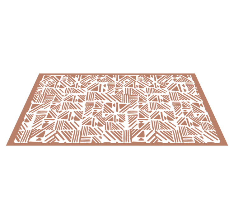 Contrasting Pattern geometric vinyl carpet - TenStickers