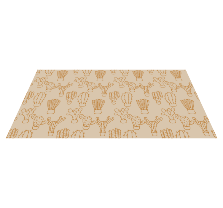 Cactus illustration floral vinyl carpet - TenStickers