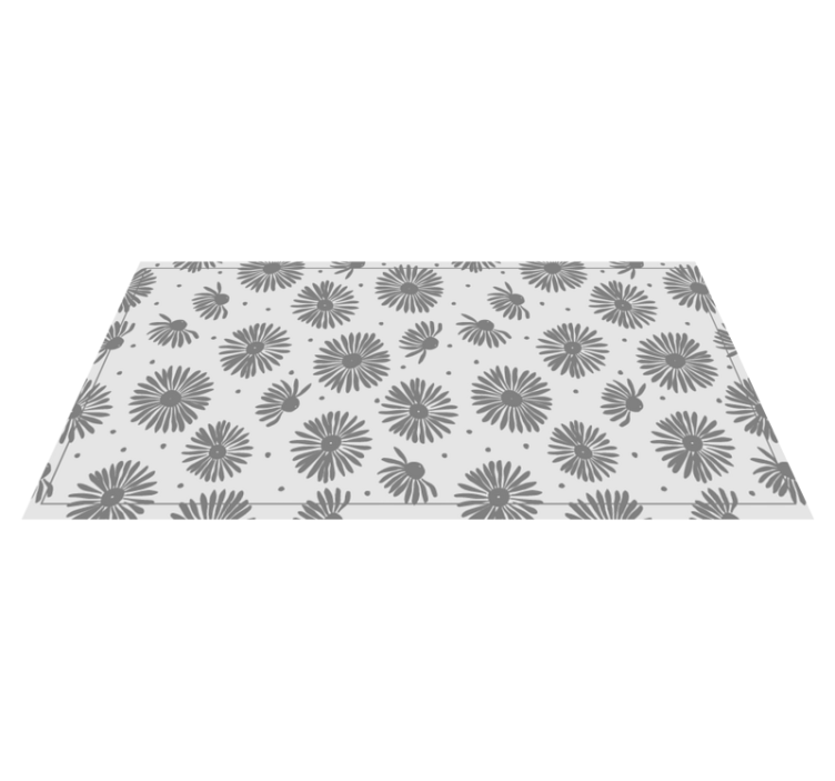 Stylish Floral Pattern nature vinyl carpet - TenStickers