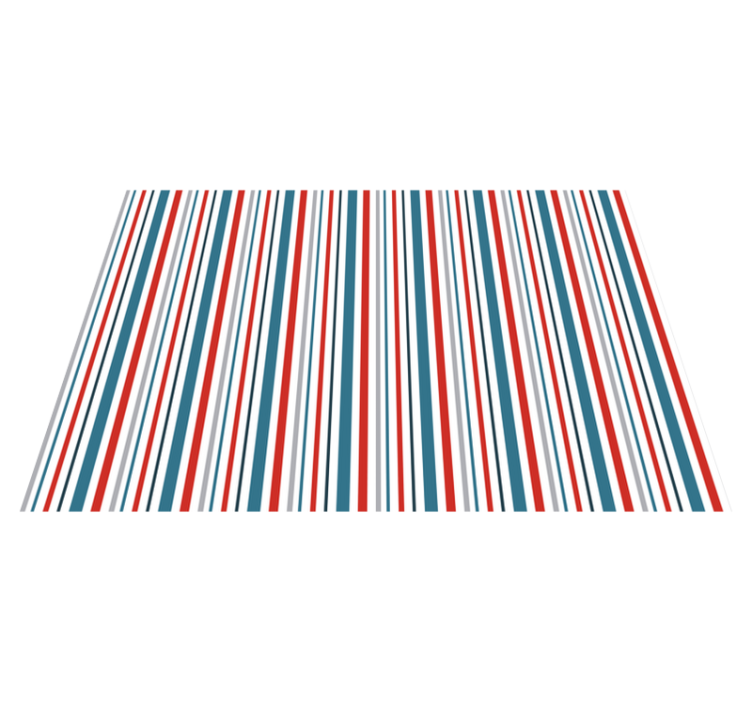 Striped vinyl carpet in bright striped design - TenStickers
