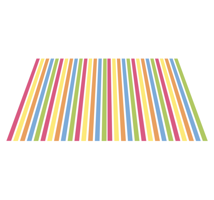 Striped vinyl carpet colorful vertical lines - TenStickers