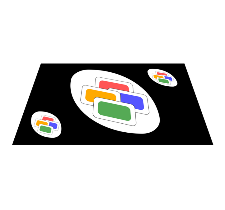 Black classic card game vinyl carpet - TenStickers