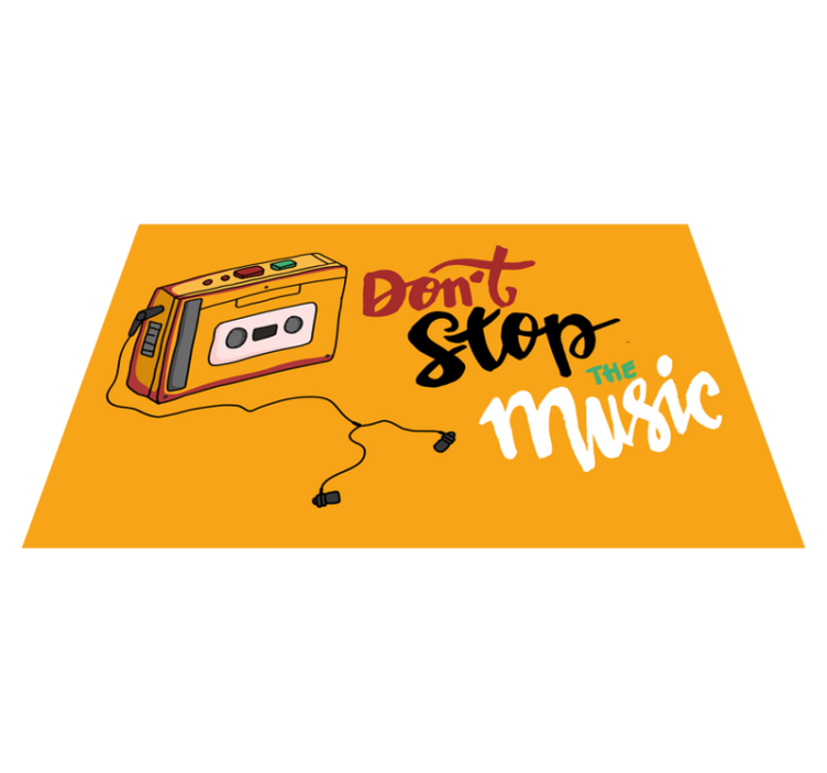 Retro Cassette Theme custom vinyl carpet - TenStickers