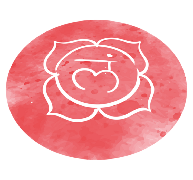 Circular Rose Design mandala vinyl carpet - TenStickers