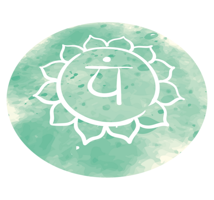 Lotus Chakra Symbol mandala vinyl carpet - TenStickers