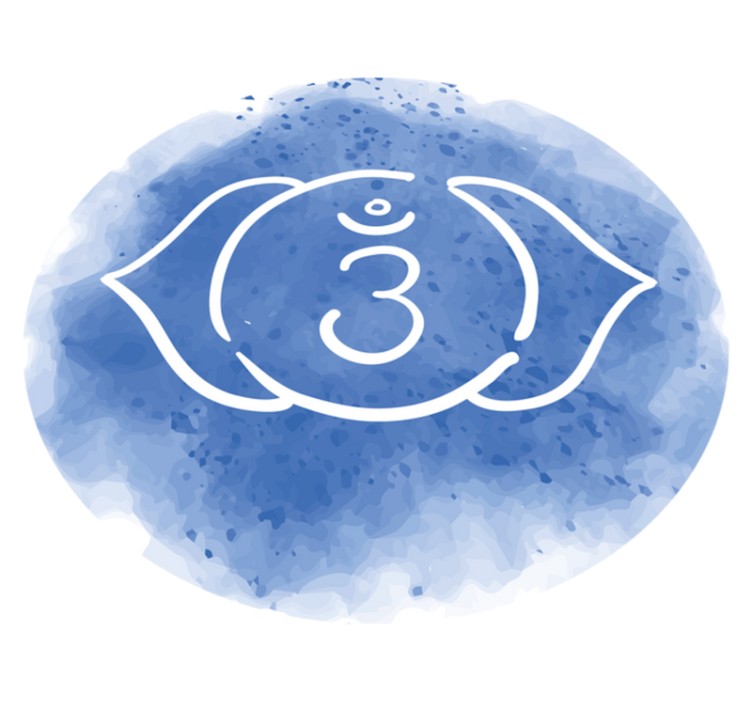 Calming Blue Symbol mandala vinyl carpet - TenStickers