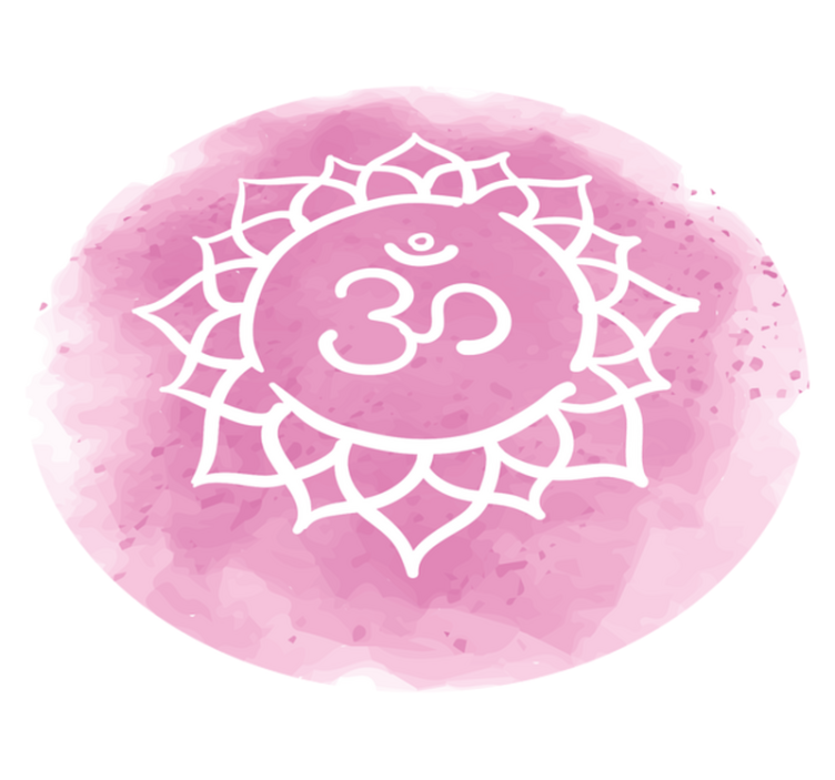 Pink Lotus Symbol mandala vinyl carpet - TenStickers