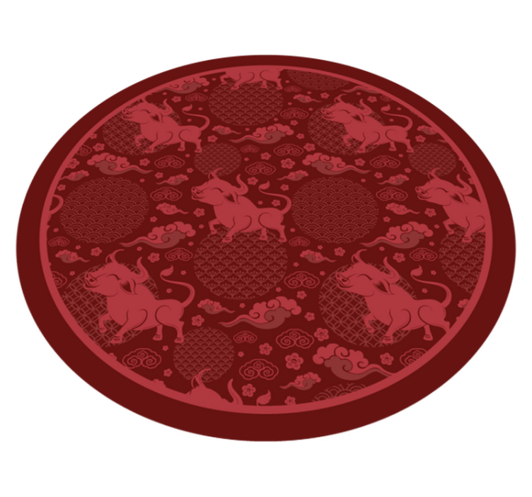 Playful Ox Pattern living room vinyl carpet - TenStickers