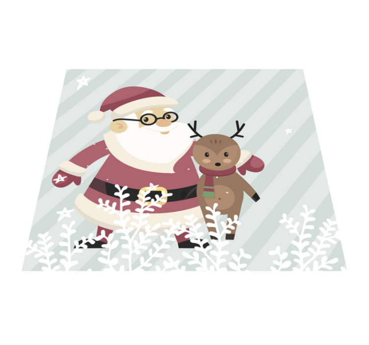 Santa and Reindeer Christmas vinyl carpet - TenStickers