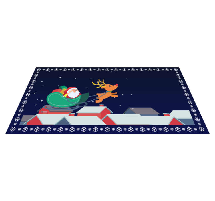 Santa's Sleigh Ride halloween vinyl carpet - TenStickers