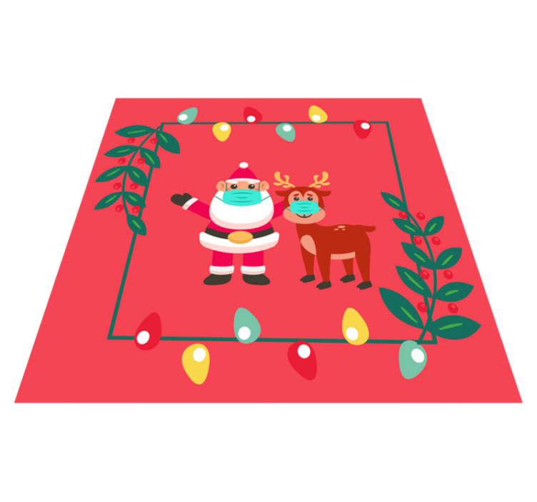 Santa Charm with mask Christmas vinyl carpet - TenStickers