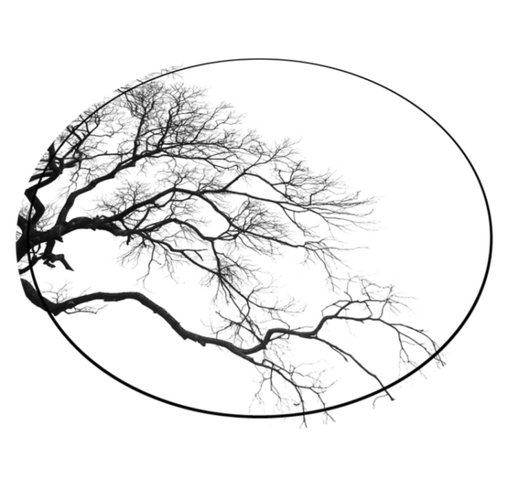 Branch Silhouette Art nature vinyl carpet - TenStickers