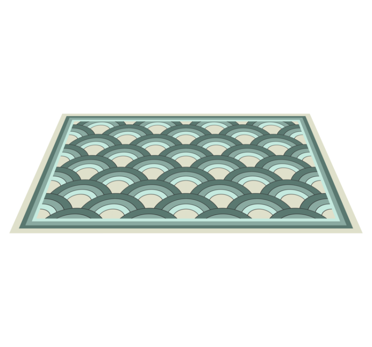 Stylish Geometric Waves mosaic vinyl carpet - TenStickers