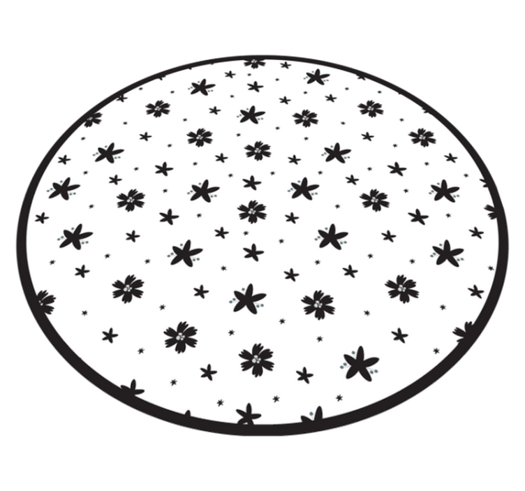 Floral star pattern floral vinyl carpet - TenStickers