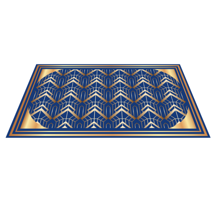 Navy Geometric Shapes modern vinyl carpet - TenStickers