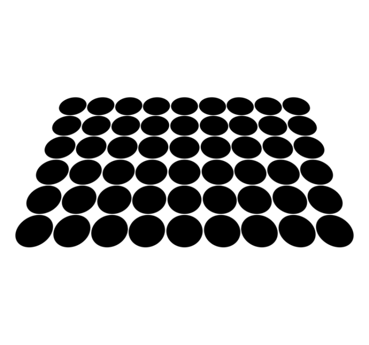 Monochrome Circle Pattern geometric vinyl carpet - TenStickers
