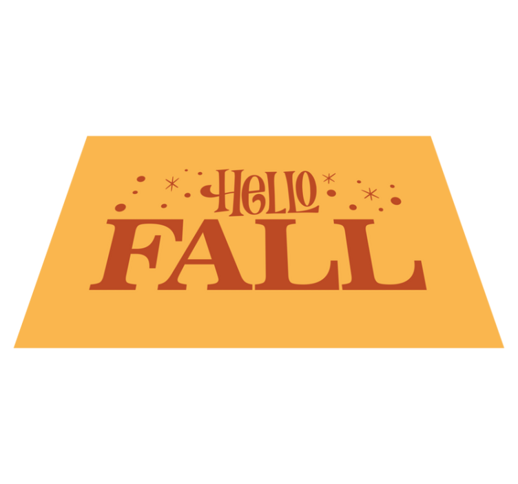 Welcome Autumn Vibes custom vinyl carpet - TenStickers