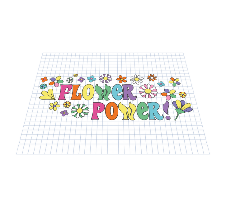 Flower Power Design floral vinyl carpet - TenStickers