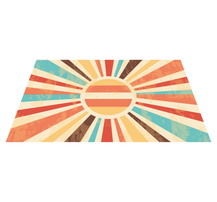 Sunrise Color Burst vintage vinyl carpet - TenStickers