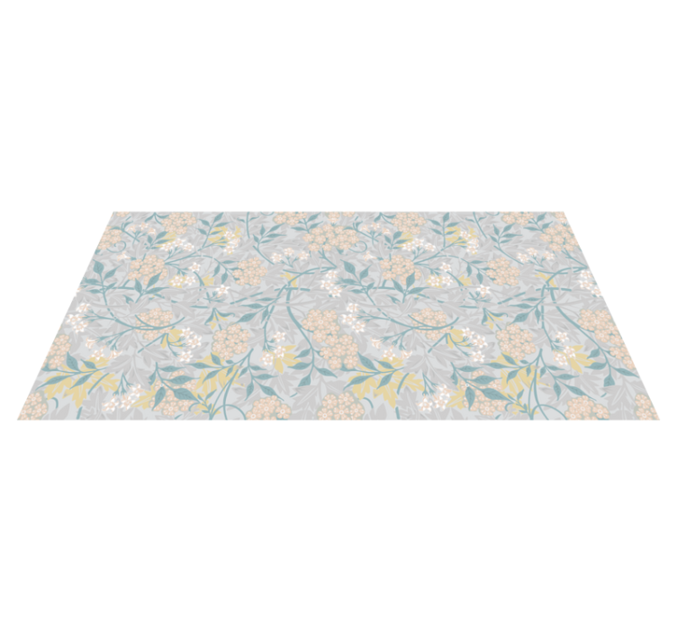 Floral vinyl carpet with botanical design - TenStickers