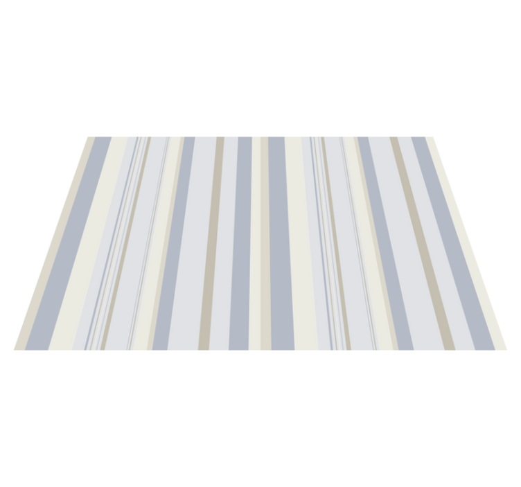 80's blue and beige stripes vintage rug - TenStickers