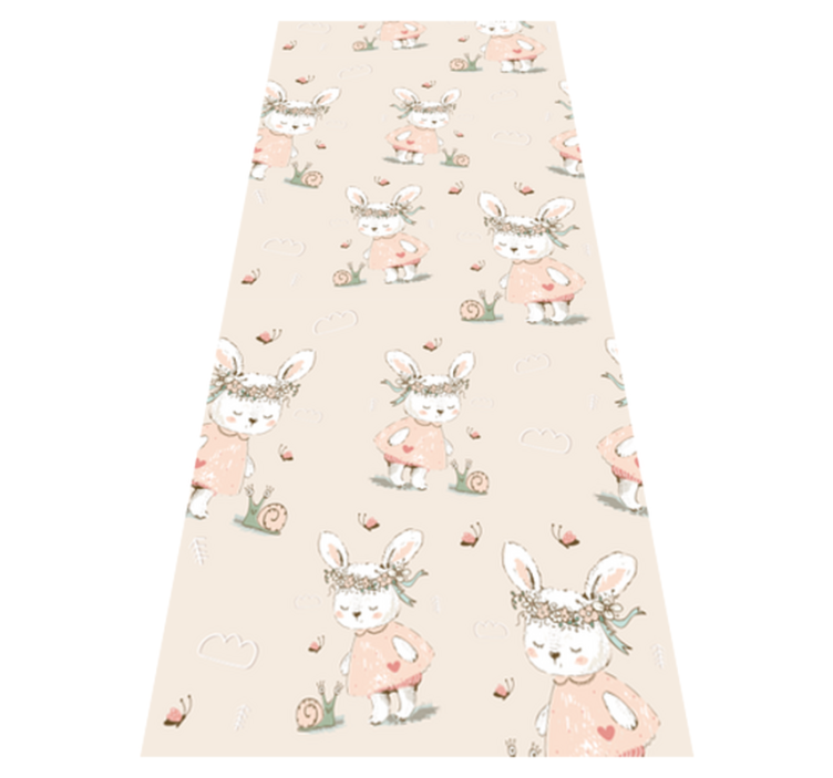 Cute Bunny Characters nursery vinyl carpet - TenStickers