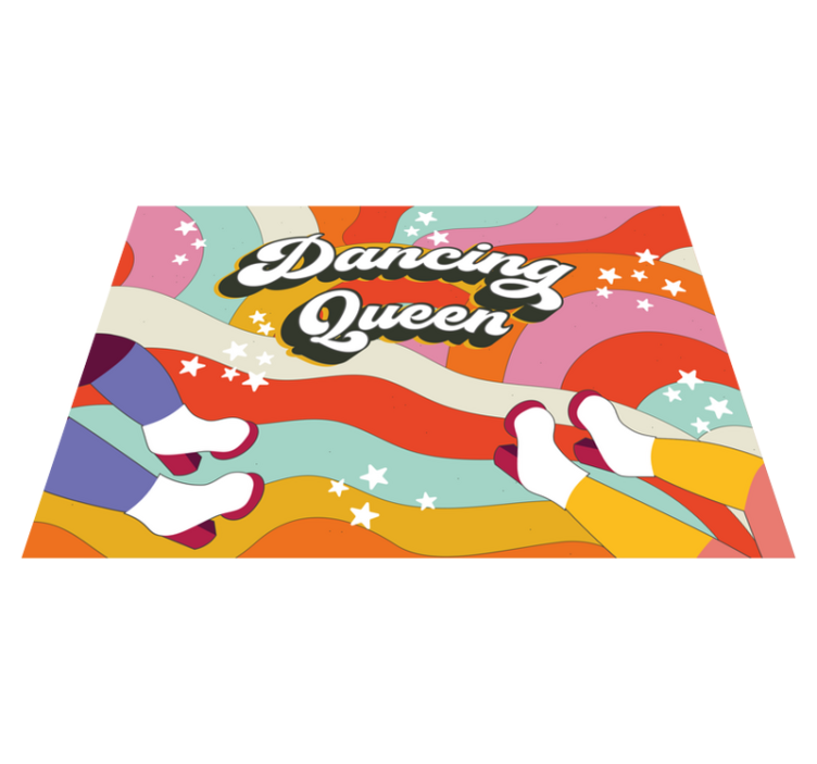 Dancing queen pattern kids vinyl carpet - TenStickers