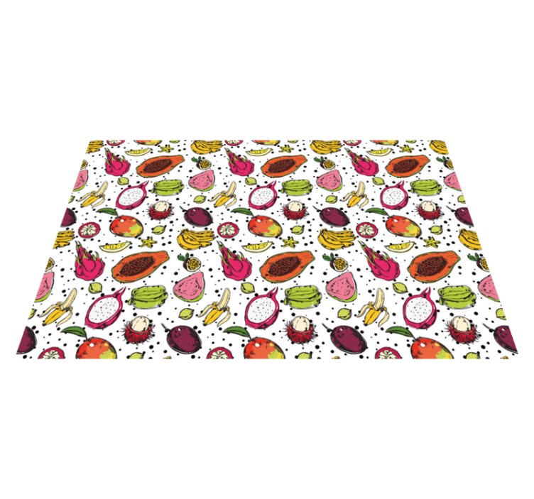 TROPICAL FRUIT PATTERN floral vinyl carpet - TenStickers