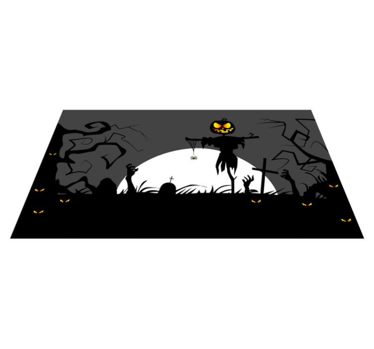 Eerie cemetery Setting halloween vinyl carpet - TenStickers