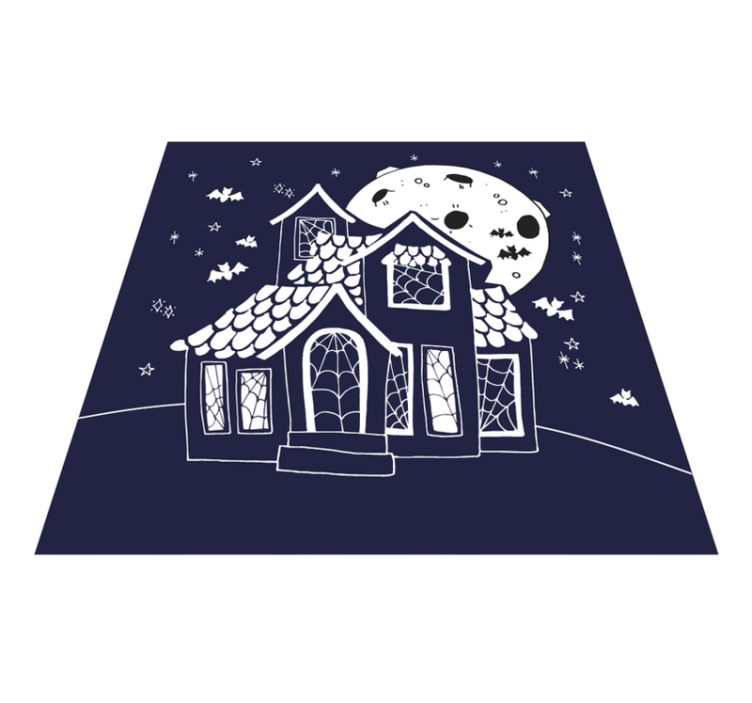 Spooky Mansion Setting halloween vinyl carpet - TenStickers