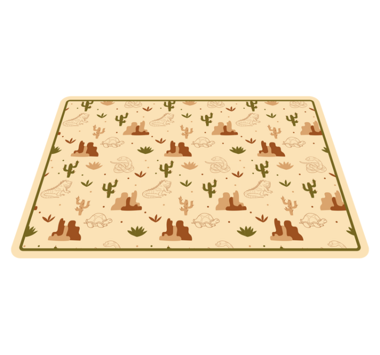 DESERT ANIMAL SCENERY road vinyl carpet - TenStickers