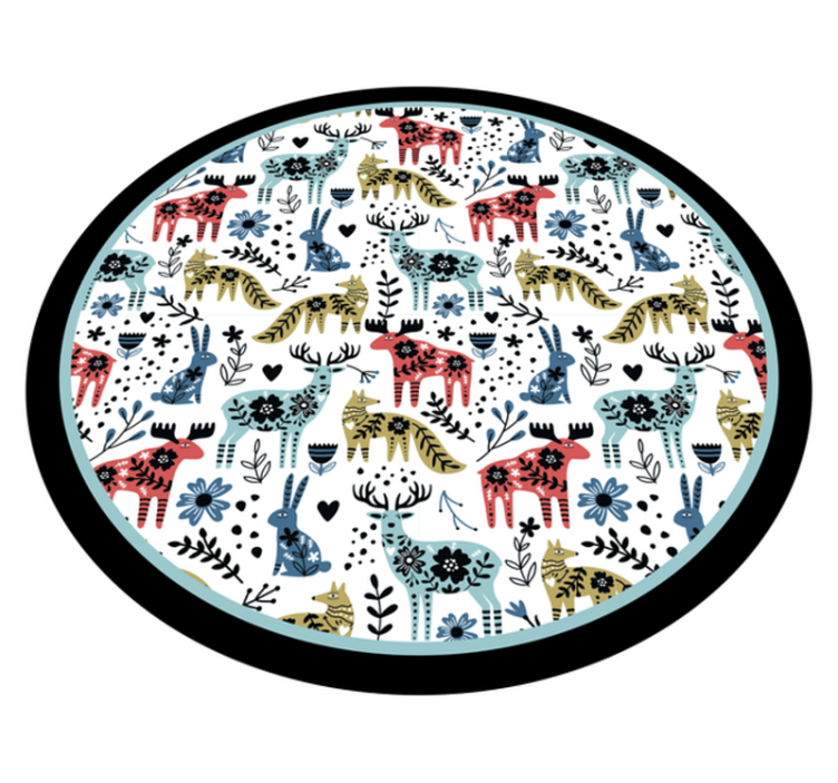 Colorful Animal Patterns nursery vinyl carpet - TenStickers