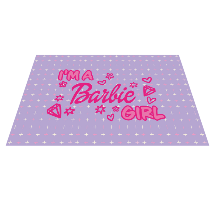 I'M A BARBIE kids vinyl carpet - TenStickers
