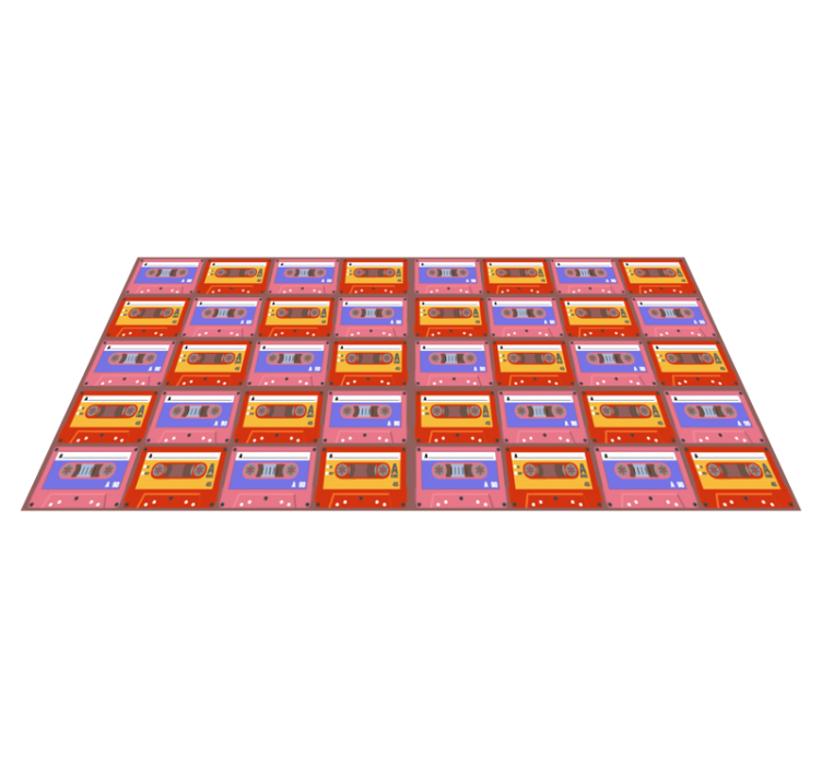 Retro cassette tapes vintage vinyl carpet - TenStickers