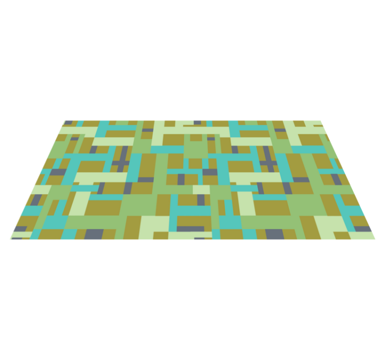 Gren colour segments geometric vinyl carpet - TenStickers