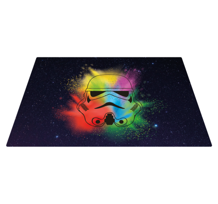 Colorful Stormtrooper Face kids vinyl carpet - TenStickers