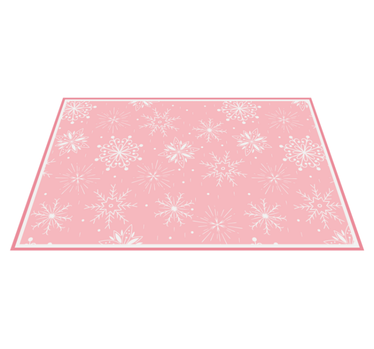 Pink Snowflake Motif Christmas vinyl carpet - TenStickers