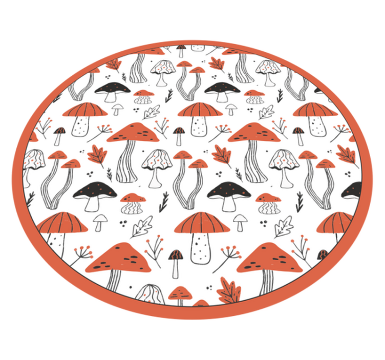 Nature vinyl carpet mushroom fantasy world - TenStickers