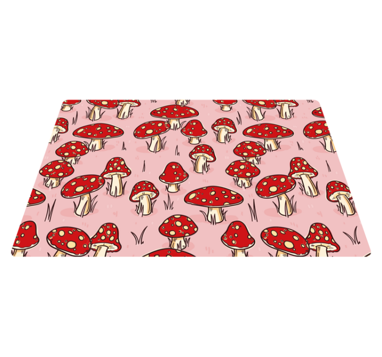 Whimsical Mushroom Pattern nature vinyl carpet - TenStickers