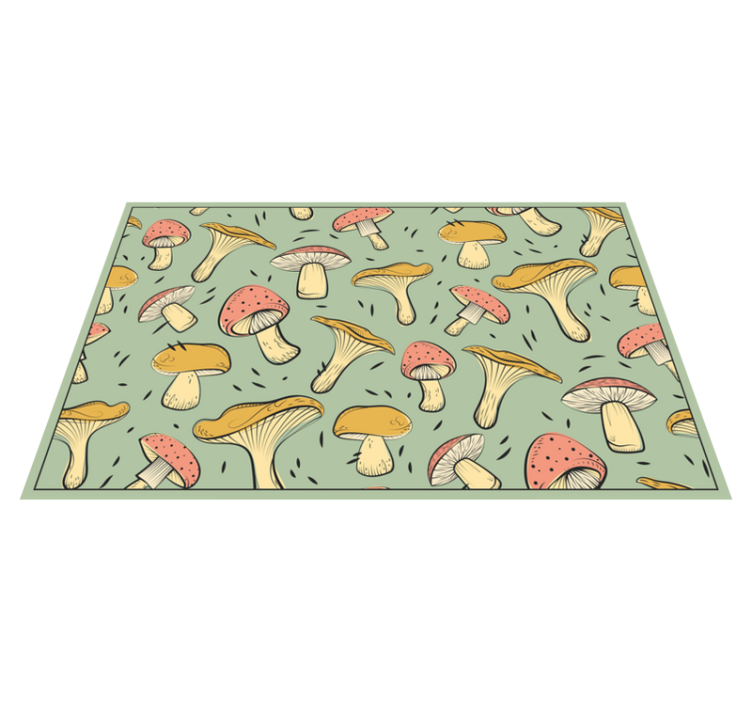 Whimsical Mushroom Patterns nature vinyl carpet - TenStickers