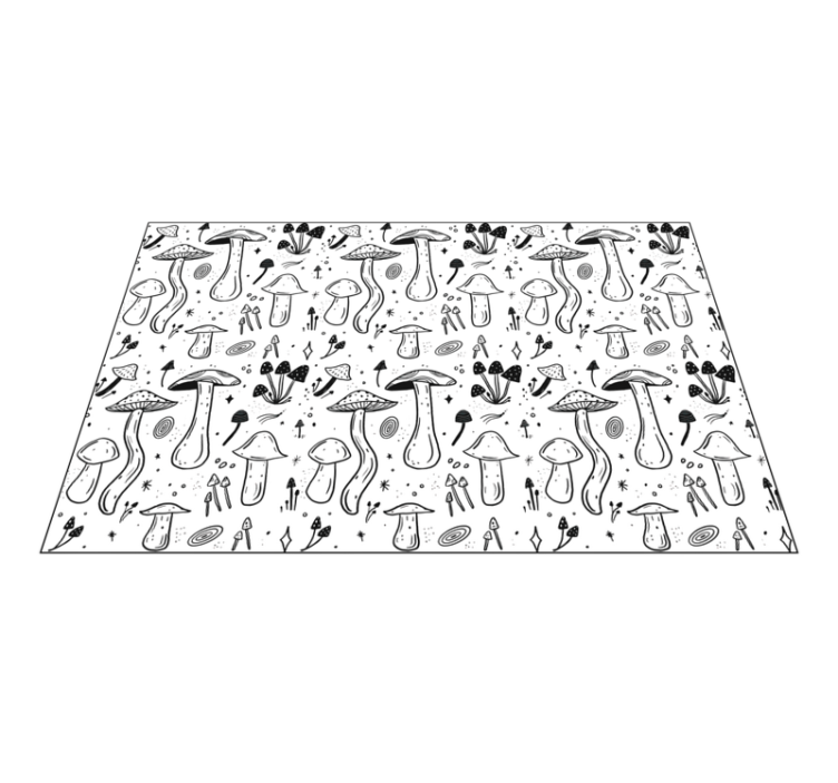 Mushroom Whimsy nature vinyl carpet - TenStickers