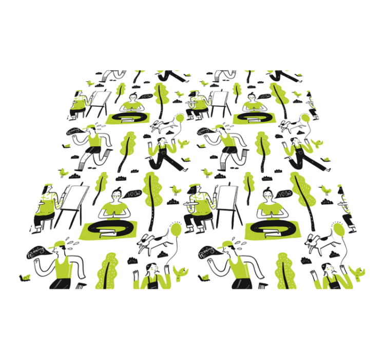 Playful Urban Scenes texture vinyl carpet - TenStickers