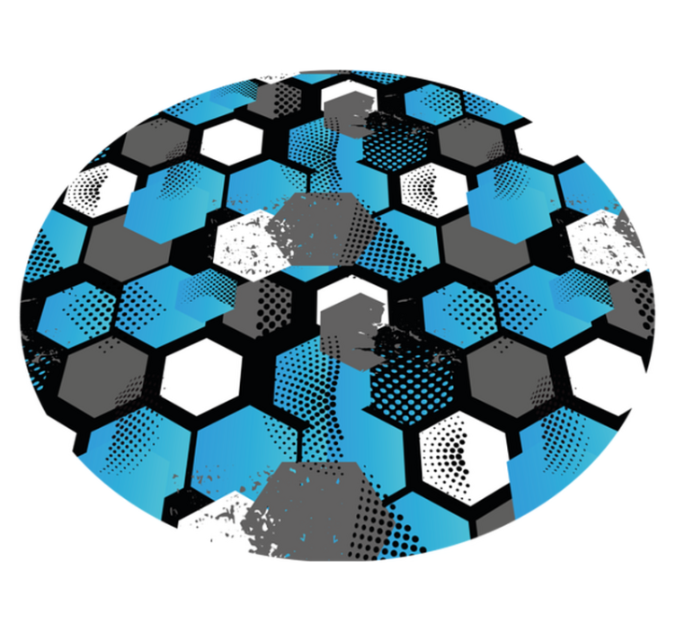 HEXAGONAL PATTERN BOOST geometric vinyl carpet - TenStickers