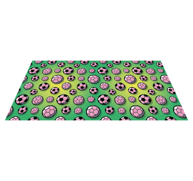 Charming Soccer Balls teen vinyl carpet - TenStickers