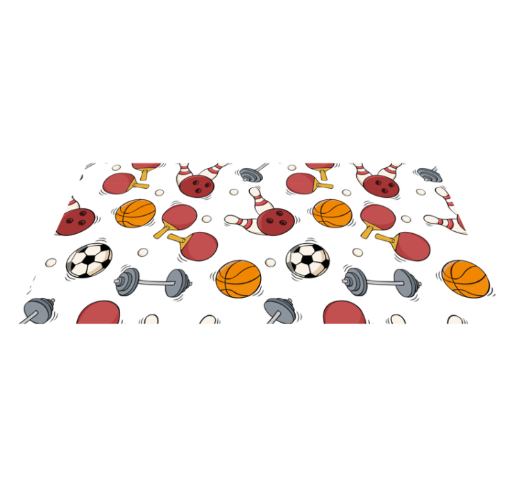 Sports Fun Elements teen vinyl carpet - TenStickers